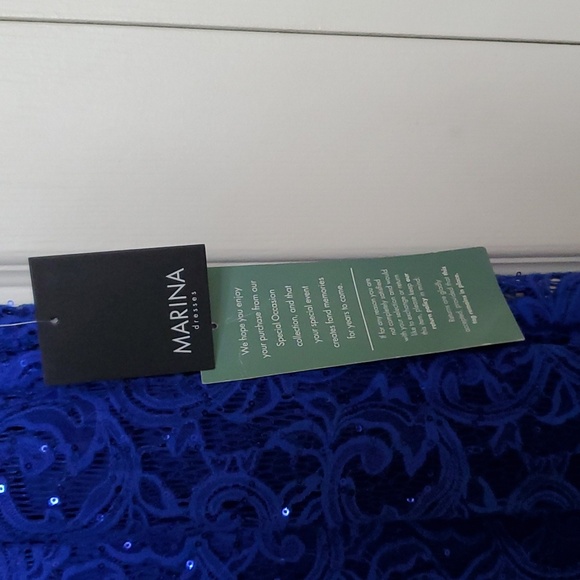 Royal blue lace and sequined formal evening dress size 20 NWT - Picture 6 of 7